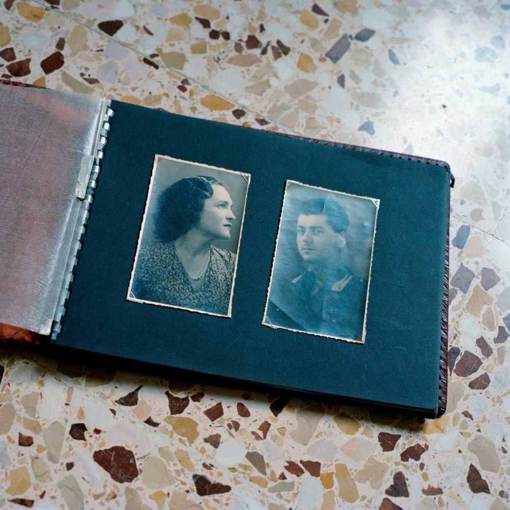 A old family album with the pictures of my grandparents